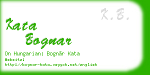 kata bognar business card